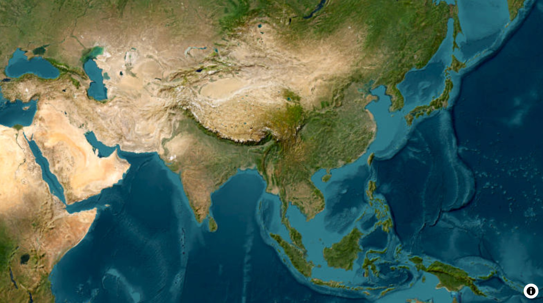 Satellite map style reveal between sections